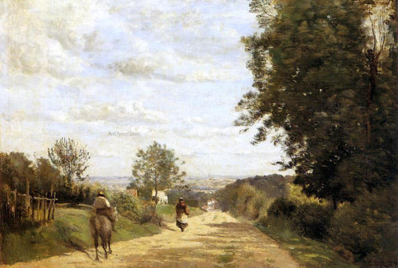  Jean-Baptiste-Camille Corot The Sevres Road - Canvas Art Print