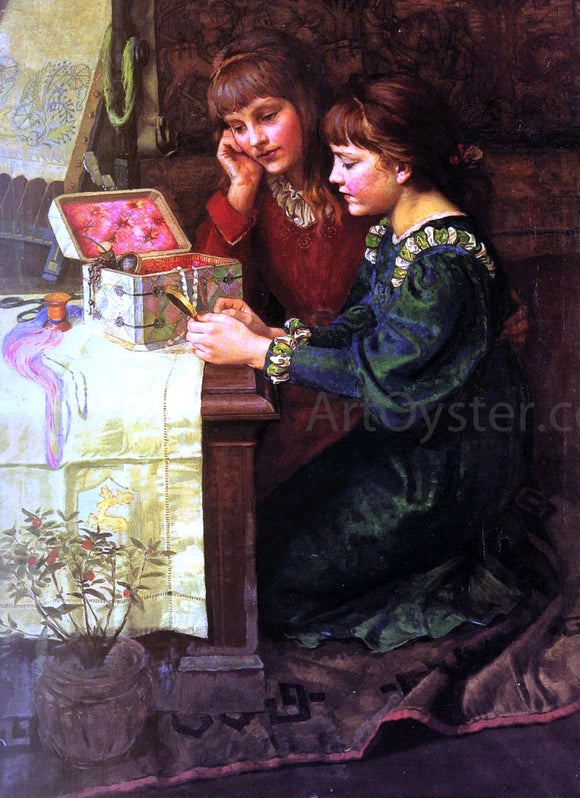  Mary L Gow The Sewing Box - Canvas Art Print