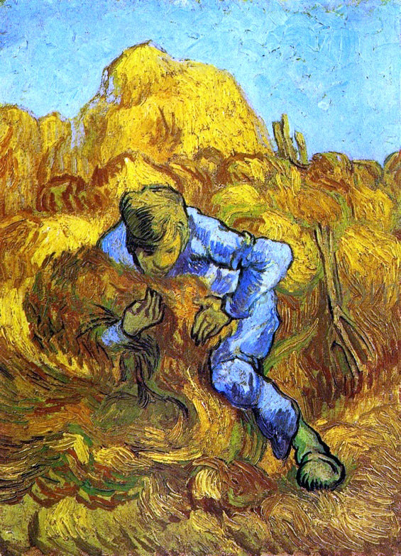  Vincent Van Gogh The Sheaf-Binder (after Millet) - Canvas Art Print