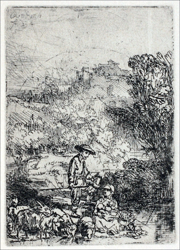  Rembrandt Van Rijn The Shepards in the Woods - Canvas Art Print