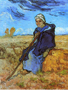  Vincent Van Gogh The Shepherdess (after Millet) - Canvas Art Print