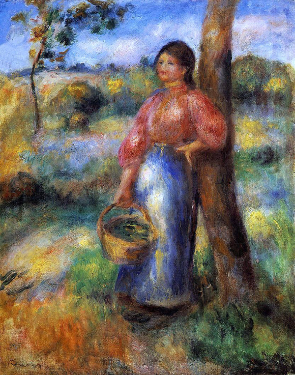  Pierre Auguste Renoir The Shepherdess - Canvas Art Print