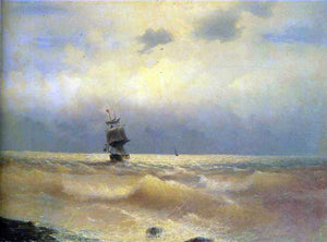  Ivan Constantinovich Aivazovsky The Ship Near Coast - Canvas Art Print