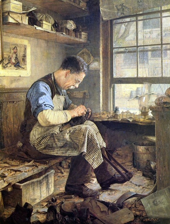  Jefferson David Chalfant The Shoemaker - Canvas Art Print