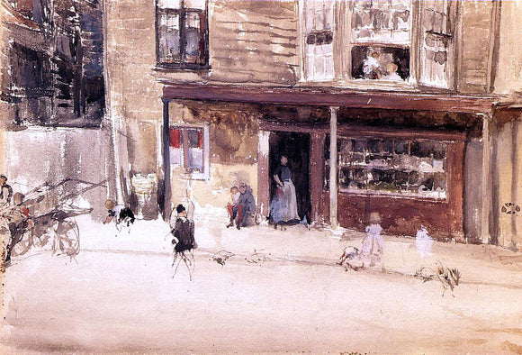  James McNeill Whistler A Shop - An Exterior - Canvas Art Print