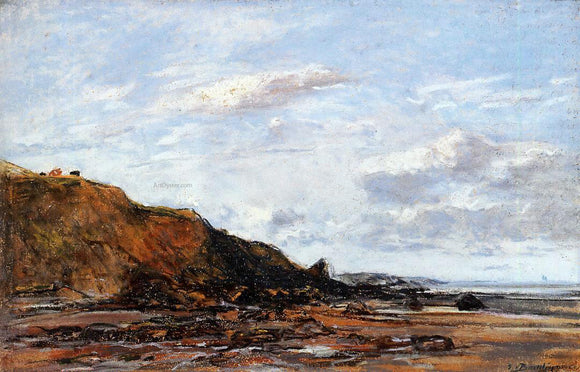  Eugene-Louis Boudin The Shore (also known as Near Honfleur) - Canvas Art Print