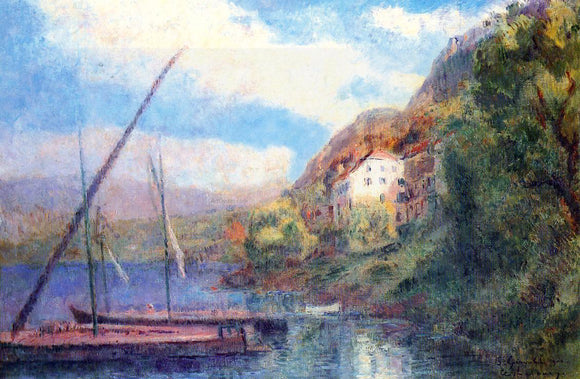  Albert Lebourg The Shores of Lake Geneva at Saint-Gingolph - Canvas Art Print
