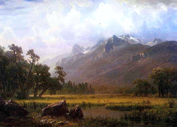  Albert Bierstadt The Sierras near Lake Tahoe, California - Canvas Art Print