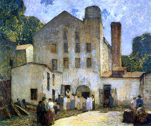  Robert Spencer The Silk Mill - Canvas Art Print