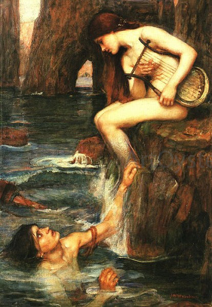  John William Waterhouse The Siren - Canvas Art Print