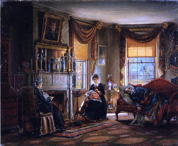  Edward Lamson Henry The Sitting Room - Canvas Art Print