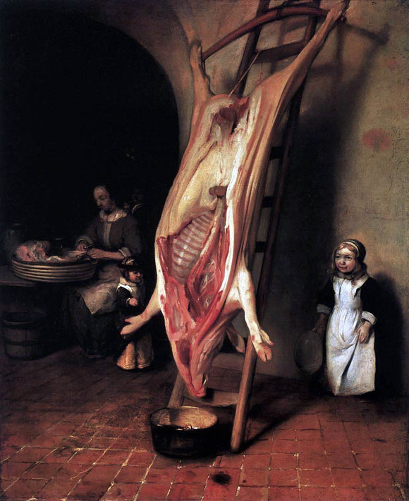  Barent Fabritius The Slaughtered Pig - Canvas Art Print