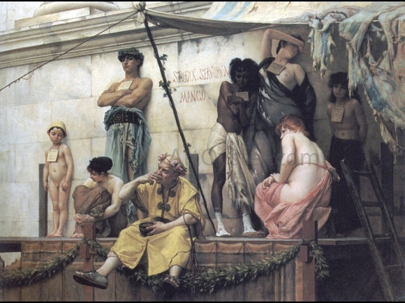  Gustave Rodolphe Boulanger The Slave Market - Canvas Art Print