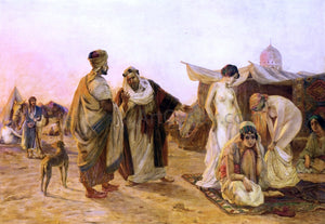  Otto Pilny The Slave Market - Canvas Art Print