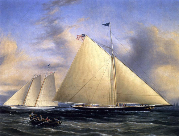  James E Buttersworth The Sloop 'Maria' Racing the Schooner Yacht 'America,' May 1851 - Canvas Art Print