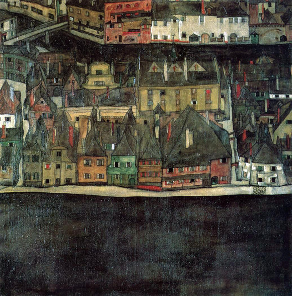  Egon Schiele The Small City II - Canvas Art Print