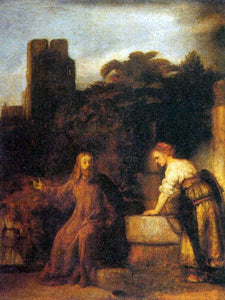  Rembrandt Van Rijn The Samaritan at the Well - Canvas Art Print