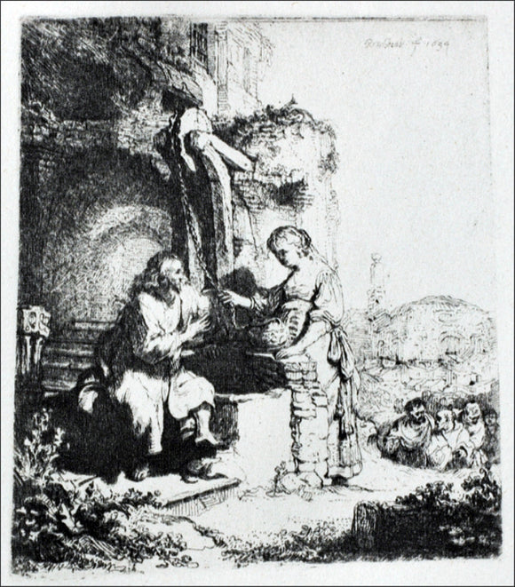  Rembrandt Van Rijn The Samaritan Woman--at the Ruins - Canvas Art Print