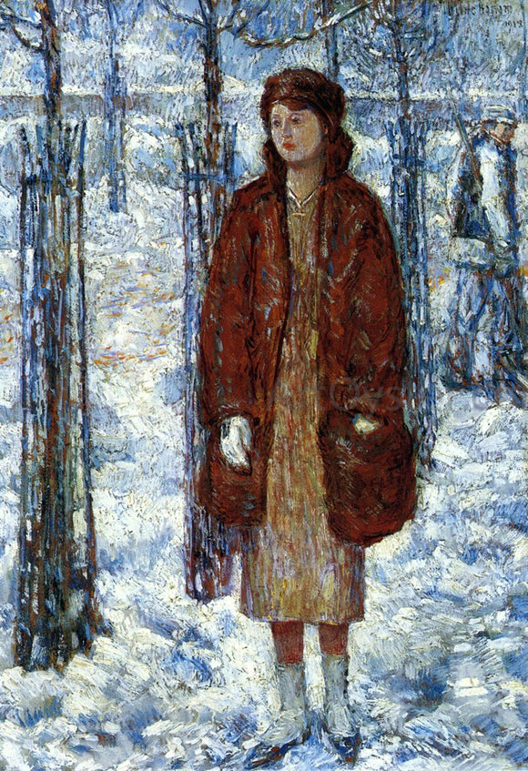  Frederick Childe Hassam The Snowy Winter of 1918, New York - Canvas Art Print