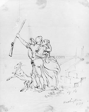  Emanuel Gottlieb Leutze The Soldier's Farewell (from McGuire Scrapbook) - Canvas Art Print