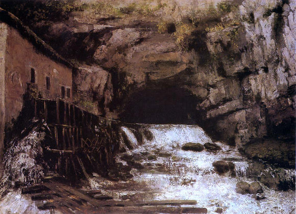  Gustave Courbet The Source of the Loue - Canvas Art Print
