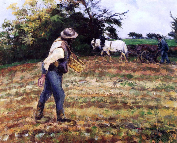  Camille Pissarro The Sower at Montfoucault - Canvas Art Print