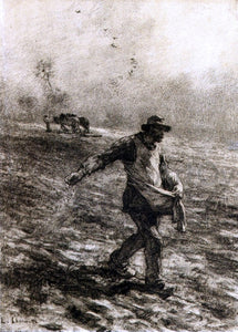  Leon Augustin L'hermitte) The Sower - Canvas Art Print