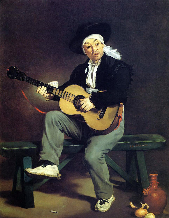  Edouard Manet The Spanish Singer (also known as Guitarrero) - Canvas Art Print