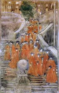  Maurice Prendergast The Spanish Steps - Canvas Art Print