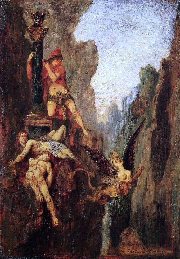  Gustave Moreau The Sphinx Undone - Canvas Art Print