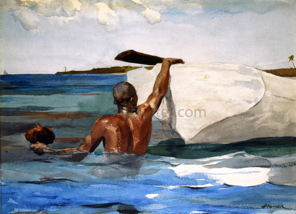  Winslow Homer The Spong Diver - Canvas Art Print