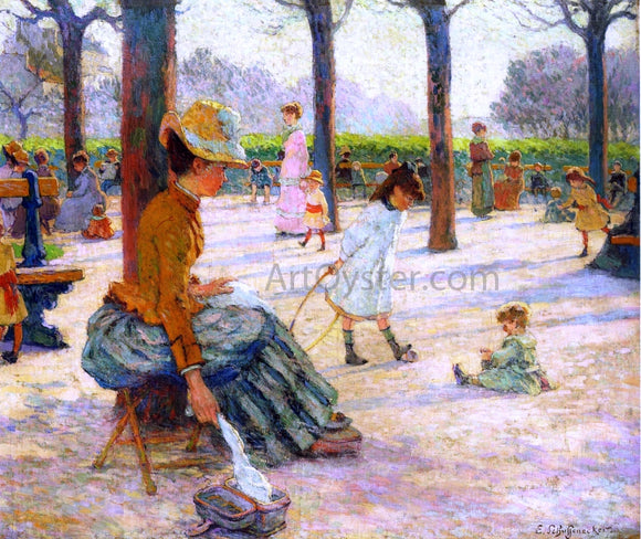  Claude-Emil Schuffenecker A Square at Luxembourg Park - Canvas Art Print