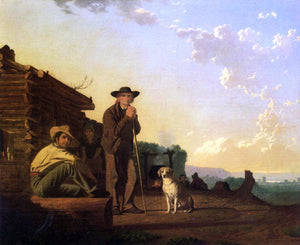  George Caleb Bingham The Squatters - Canvas Art Print