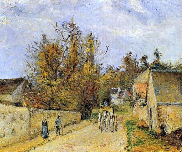  Camille Pissarro The Stage on the Road from Ennery to l'Hermigate, Pontoise - Canvas Art Print