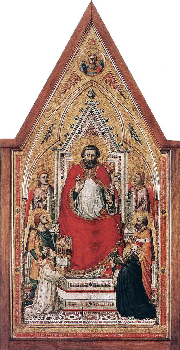  Giotto Di Bondone The Stefaneschi Triptych: St Peter Enthroned - Canvas Art Print