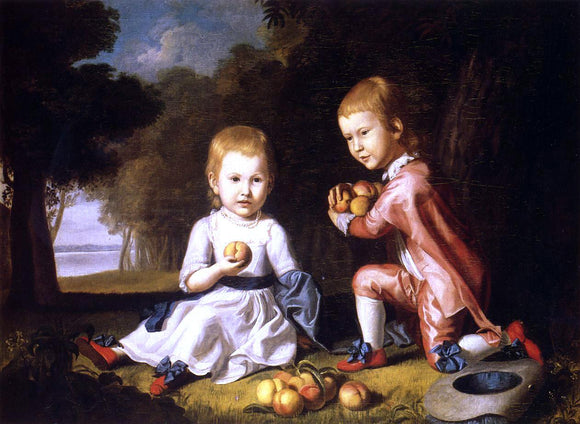  Charles Willson Peale The Stewart Children (also known as Isabella and John Stewart) - Canvas Art Print
