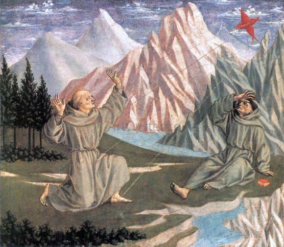  Domenico Veneziano The Stigmatization of St Francis (predella 1) - Canvas Art Print