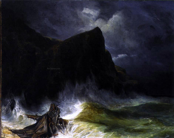  Eugene Isabey The Storm (also known as Shipwreck) - Canvas Art Print