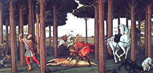  Sandro Botticelli The Story of Nastagio degli Onesti (second episode) - Canvas Art Print