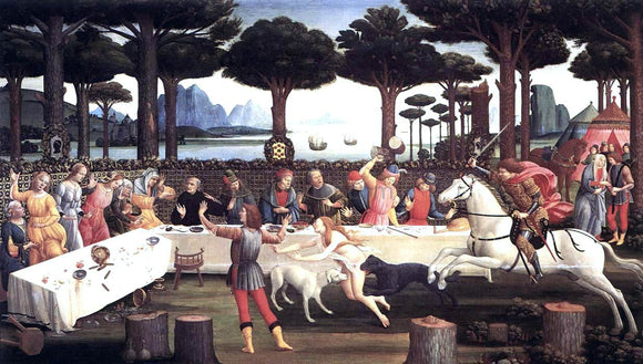  Sandro Botticelli The Story of Nastagio degli Onesti (third episode) - Canvas Art Print