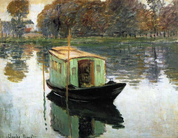 Claude Oscar Monet Studio Boat - Canvas Art Print