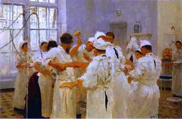  Ilia Efimovich Repin The Surgeon E. Pavlov in the Operating Theater - Canvas Art Print