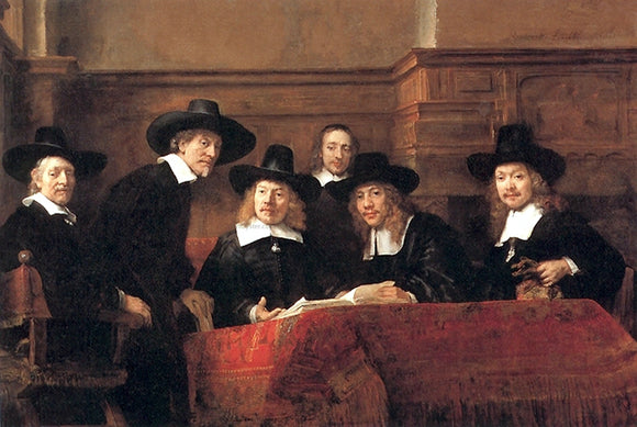  Rembrandt Van Rijn Syndics - Canvas Art Print