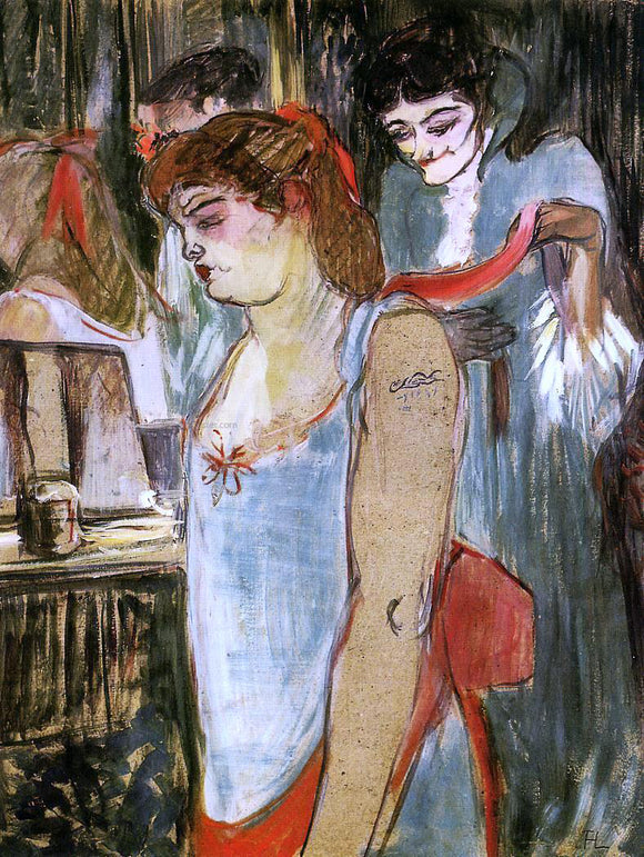  Henri De Toulouse-Lautrec The Tatooed Woman - Canvas Art Print