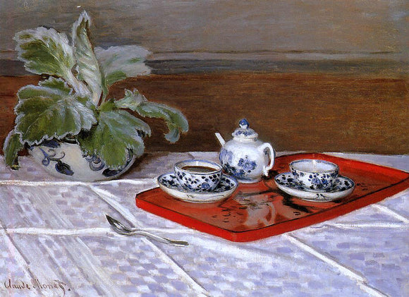  Claude Oscar Monet The Tea Set - Canvas Art Print