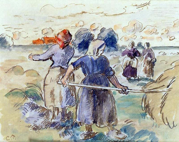  Camille Pissarro The Tedders - Canvas Art Print