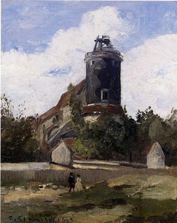  Camille Pissarro The Telegraph Tower at Montmartre - Canvas Art Print