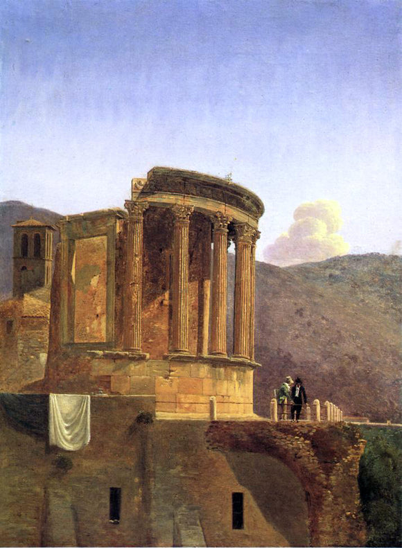  Antoine-Felix Boisselier The Temple of Vesta at Tivoli - Canvas Art Print
