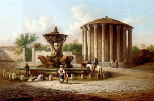  Johann Zahnd The Temple Of Vesta, Rome - Canvas Art Print