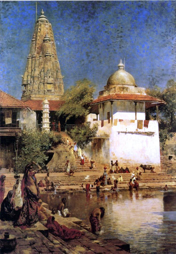  Edwin Lord Weeks The Temples and Tank of Walkeshwar at Bombay - Canvas Art Print